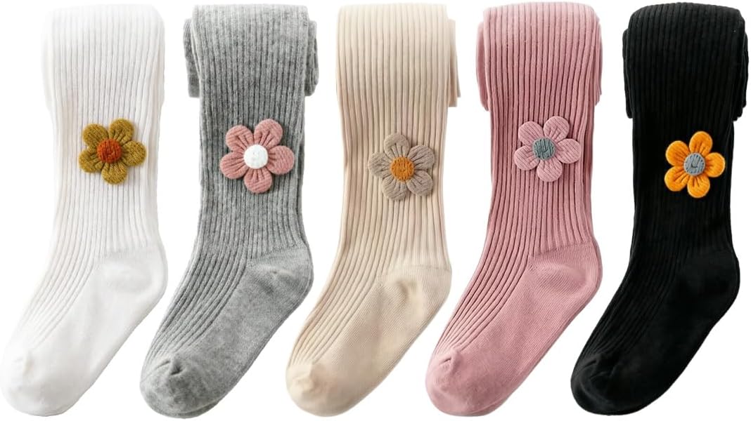 Baby Toddler Girls Tights Cable Knit Cotton Pantyhose for Kids