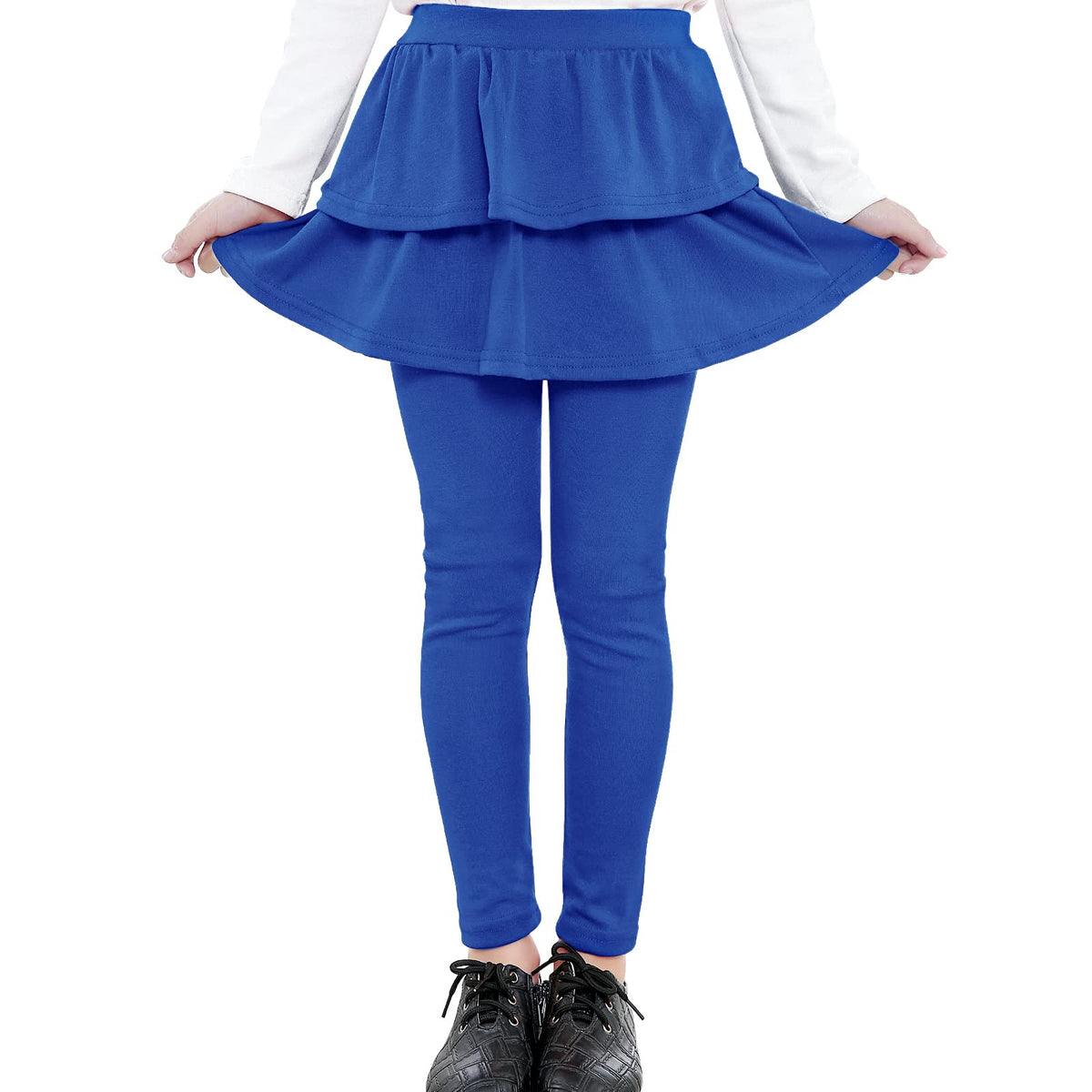 Auranso Girls Leggings School Unifrom Pants Kids Clothes with Tutu Skirts