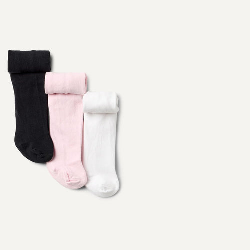 Amazon Essentials Baby Girls' Cotton-Nylon Blend Tights 3 Pairs