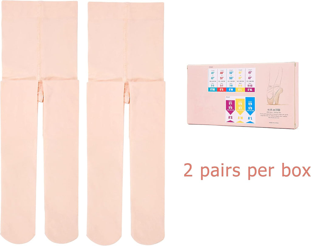 danswan Ballet Dance Tights Footed Ballet Legging Stocking for Girls Students Practice (Kids/Women/Toddler)