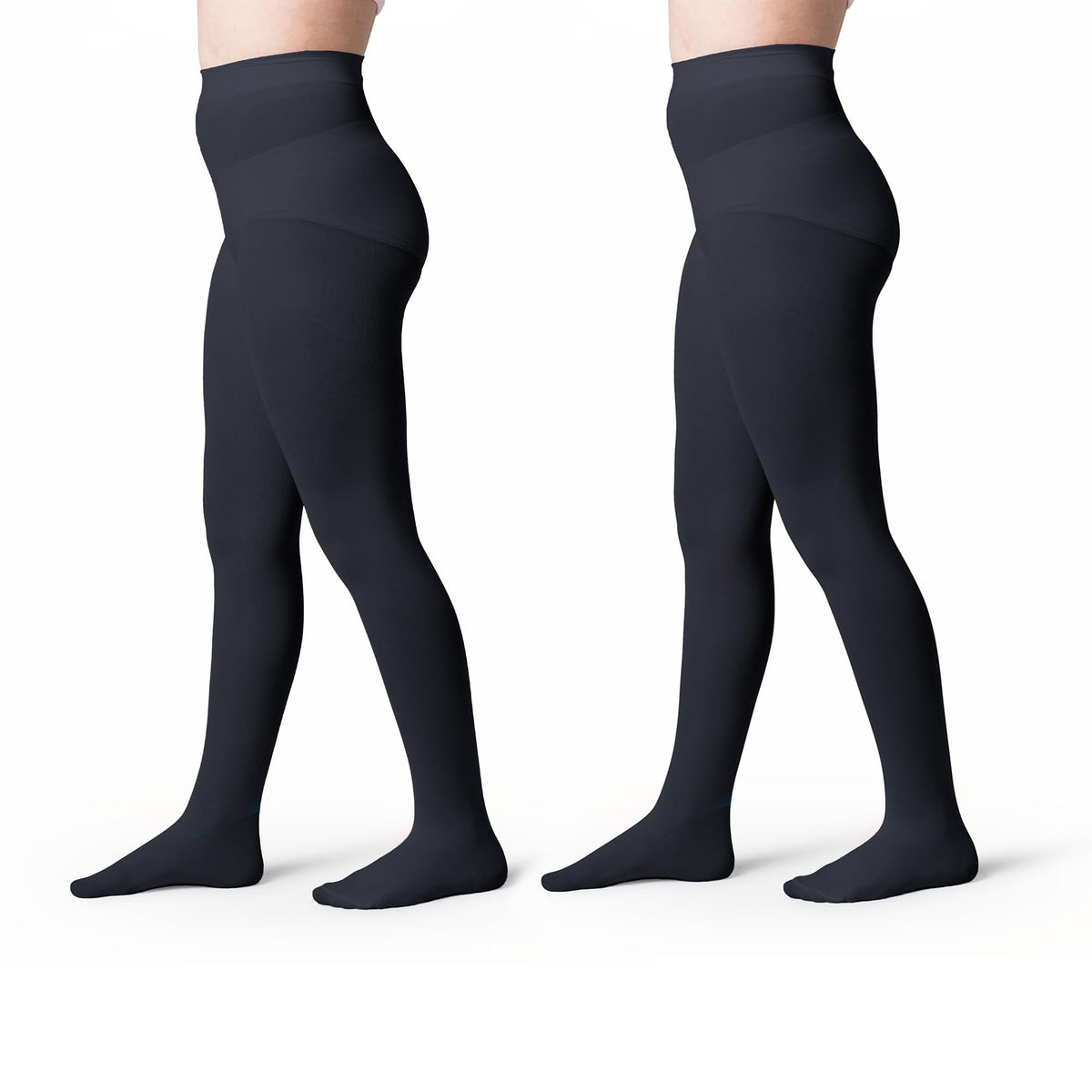 Silky Toes Girls Opaque Microfiber Tights 1-2 Pairs Black White or Colored Nylon Stockings for Kids - ballet footed tights