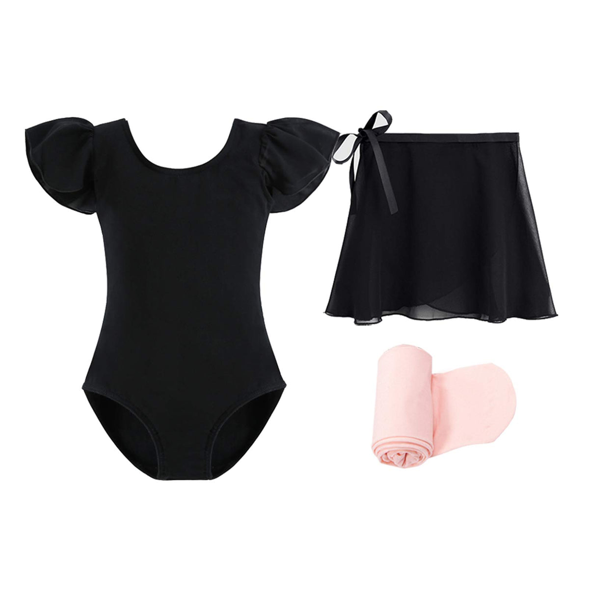 Stelle Girls Ballet Leotards Toddler Dance Combo with Skirt and Tights