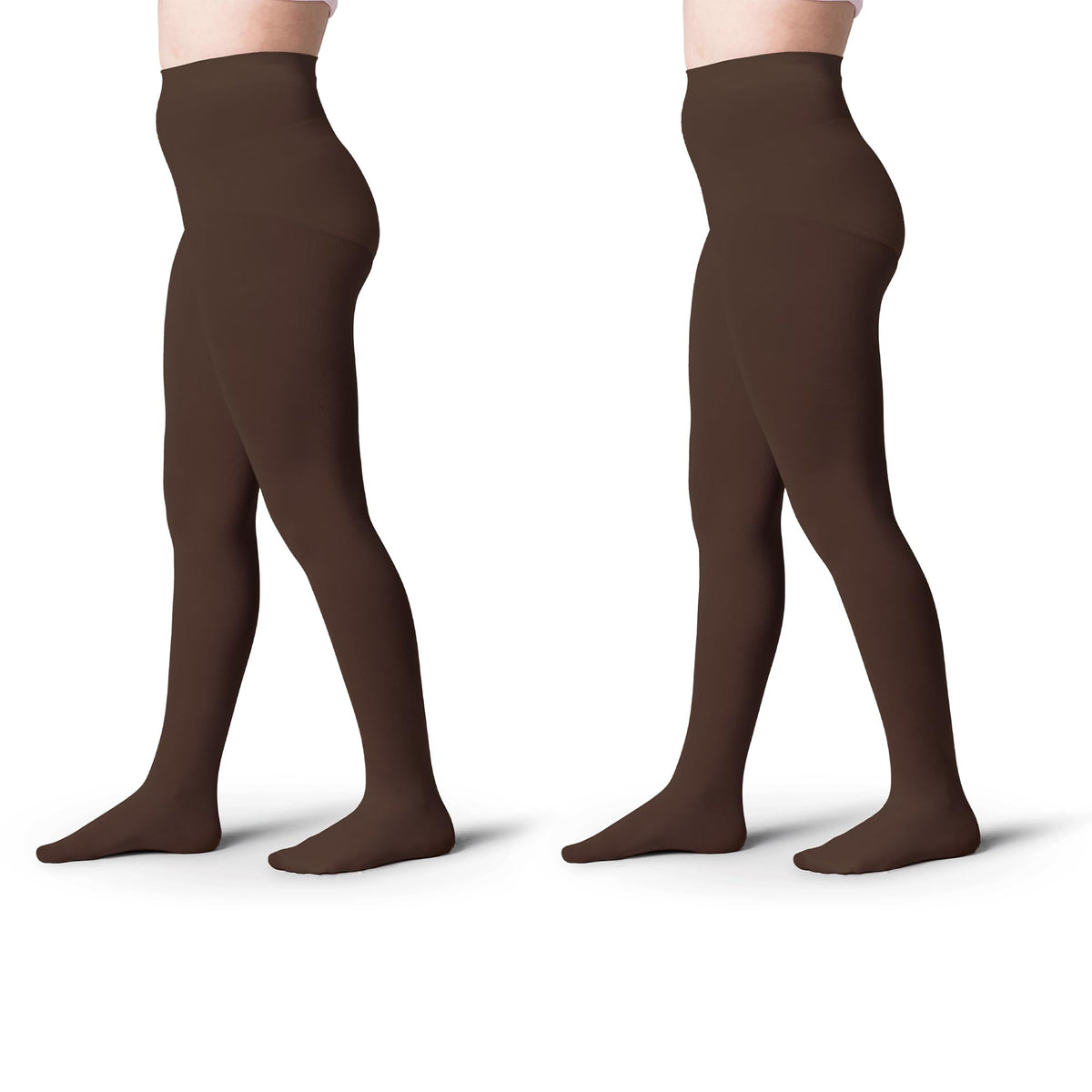 Silky Toes Girls Opaque Microfiber Tights 1-2 Pairs Black White or Colored Nylon Stockings for Kids - ballet footed tights
