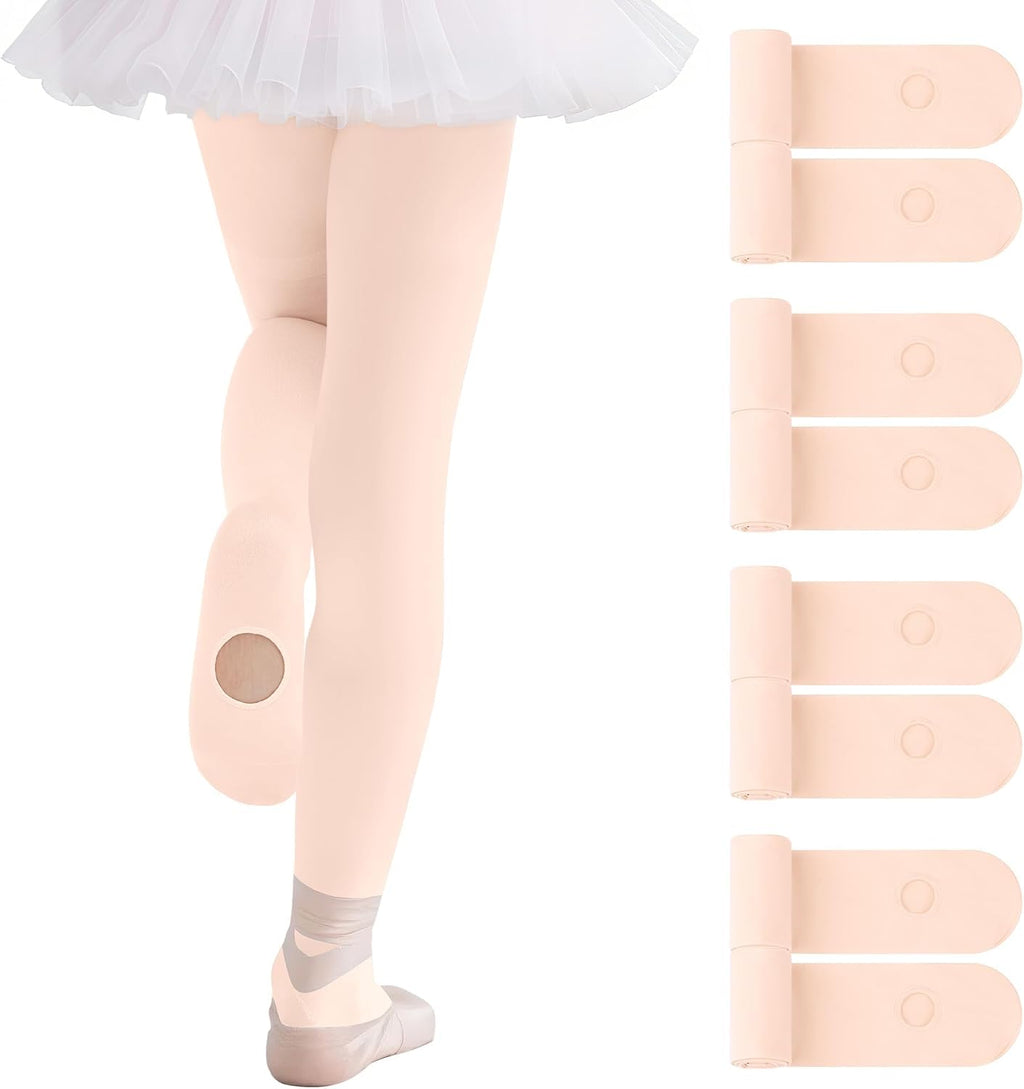 Cooraby 4 Pairs Ballet Tights for Girls Ultra Soft Dance Tights Toddler Dance Stockings for Ballet