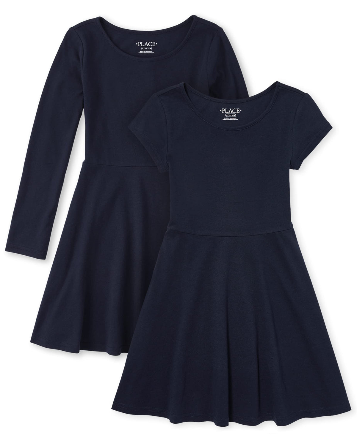 The Children's Place Girls Printed Skater Dress, Long Sleeve