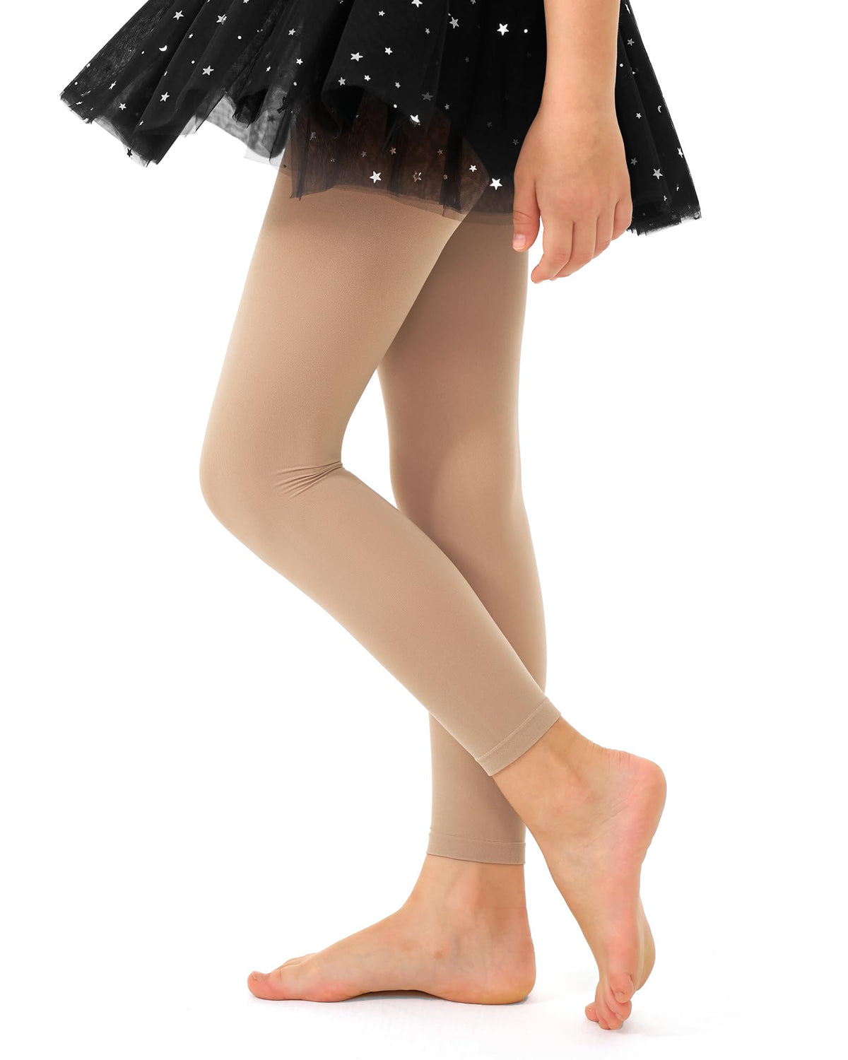 Stelle Girls' Footless Ballet Tights for Dance Class Toddler Kids 2T-15Y