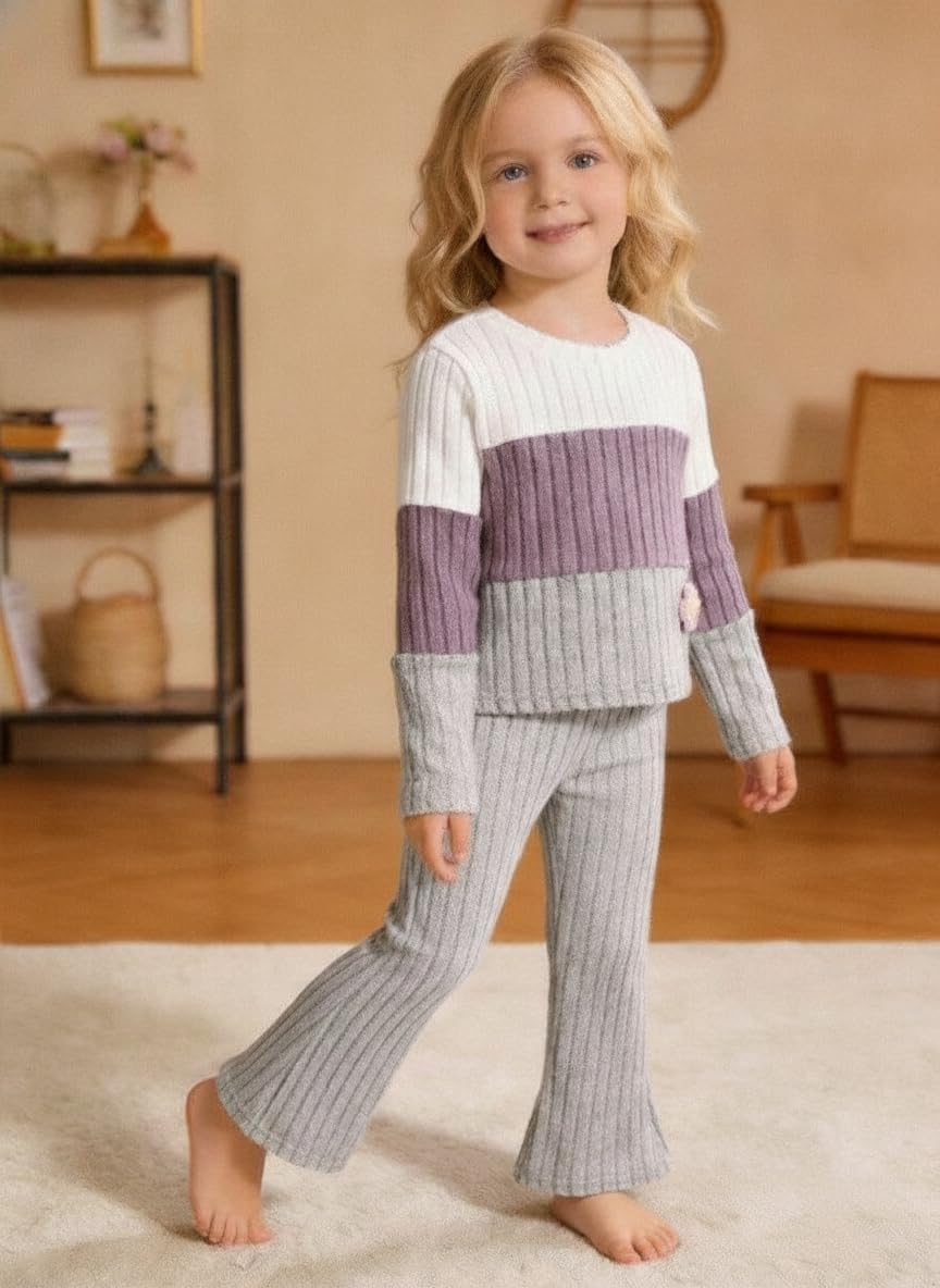 Toddler Girl Clothes Ribbed Fall Winter Outfits for Girls 2-8 Year