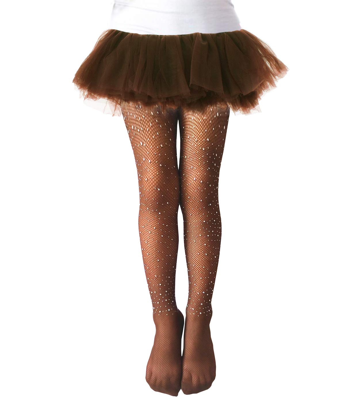 LUCKELF Girls Tights Children's Fishnet Tight 12 Colors Sparkle Rhinestone Hollow Out Pantyhose