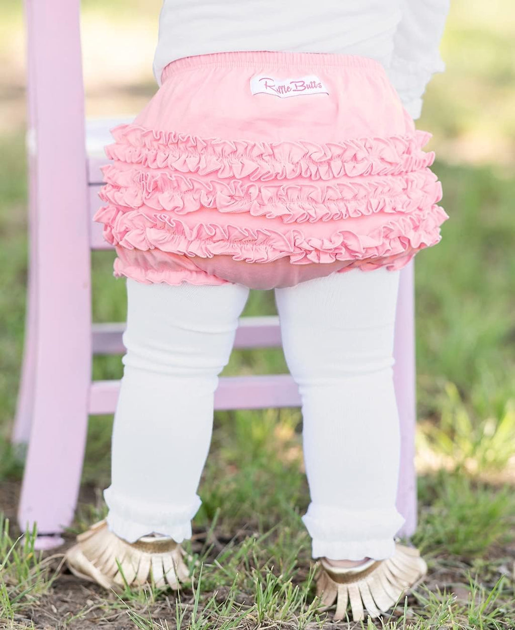 RuffleButts Baby/Toddler Girls Ruffle Tights - Footless Ruffled Tights