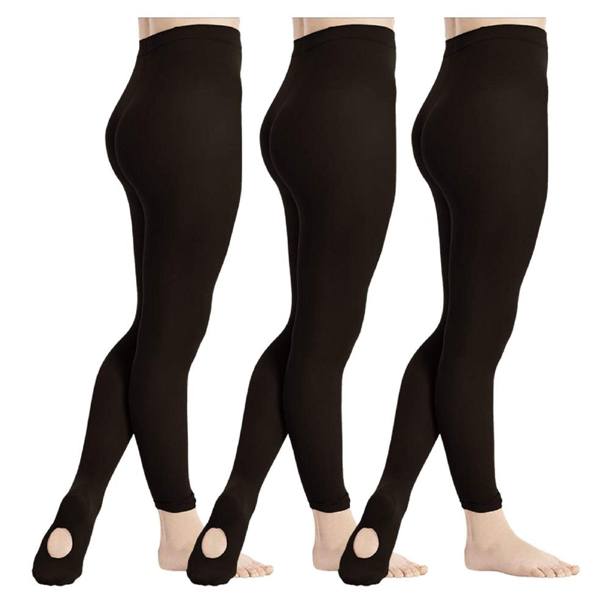 DIPUG 1/2/3 Pairs Girls' Convertible Ballet Tights/Soft Dance Tight