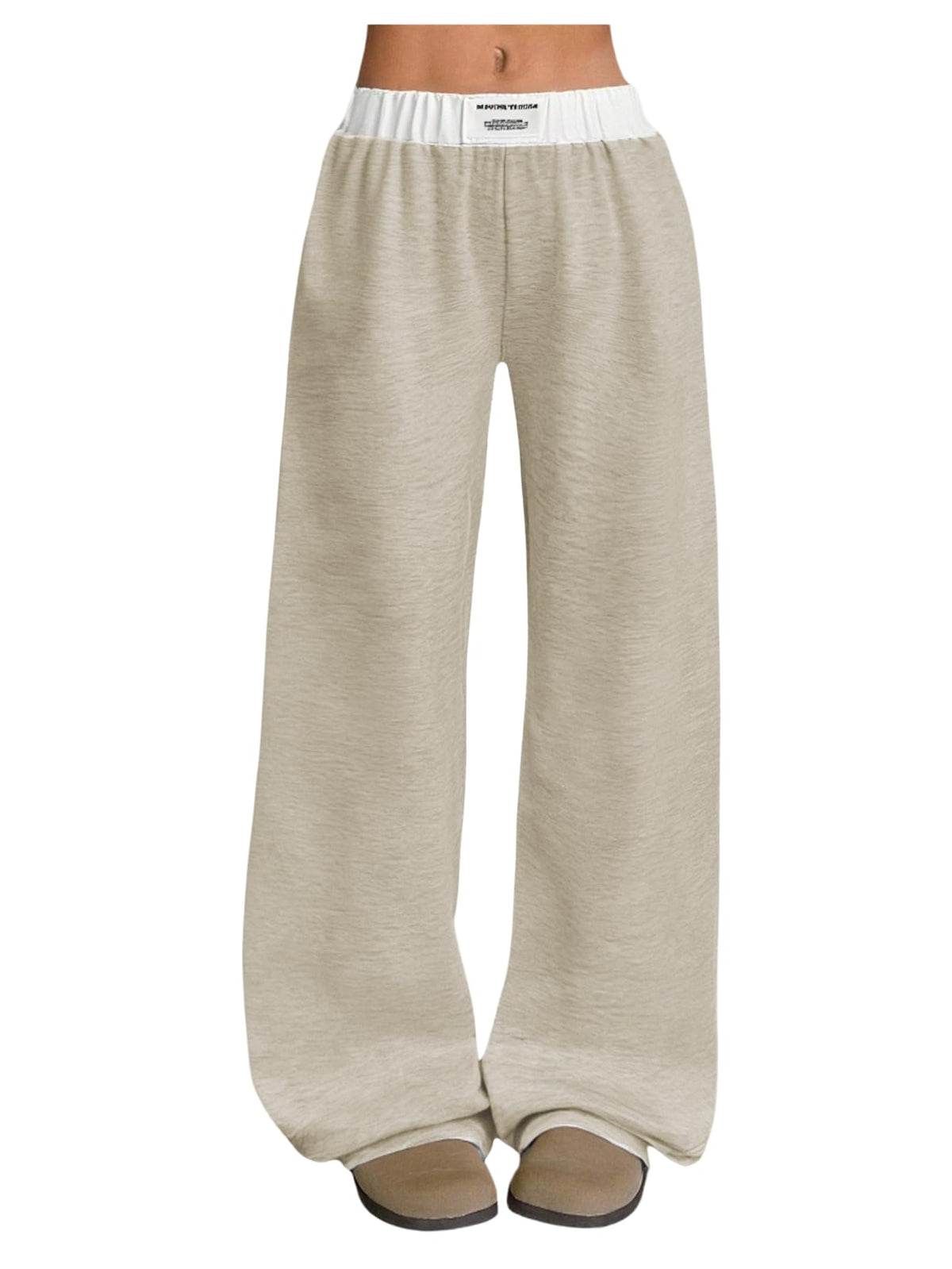 RoseSeek Girl's Wide Leg Baggy Sweatpants Patched Track Pant Joggers Trendy