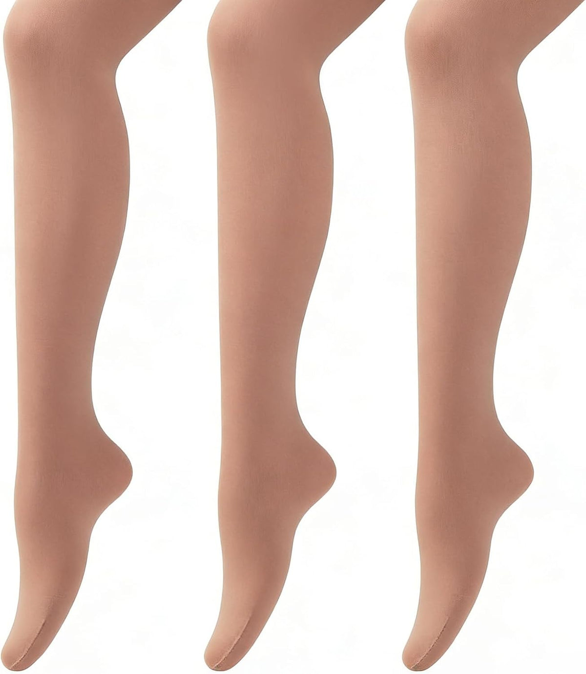 MANZI Womens Girls Solid Color Comfortable Convertible Ballet Tights 1-3 Pairs Pack