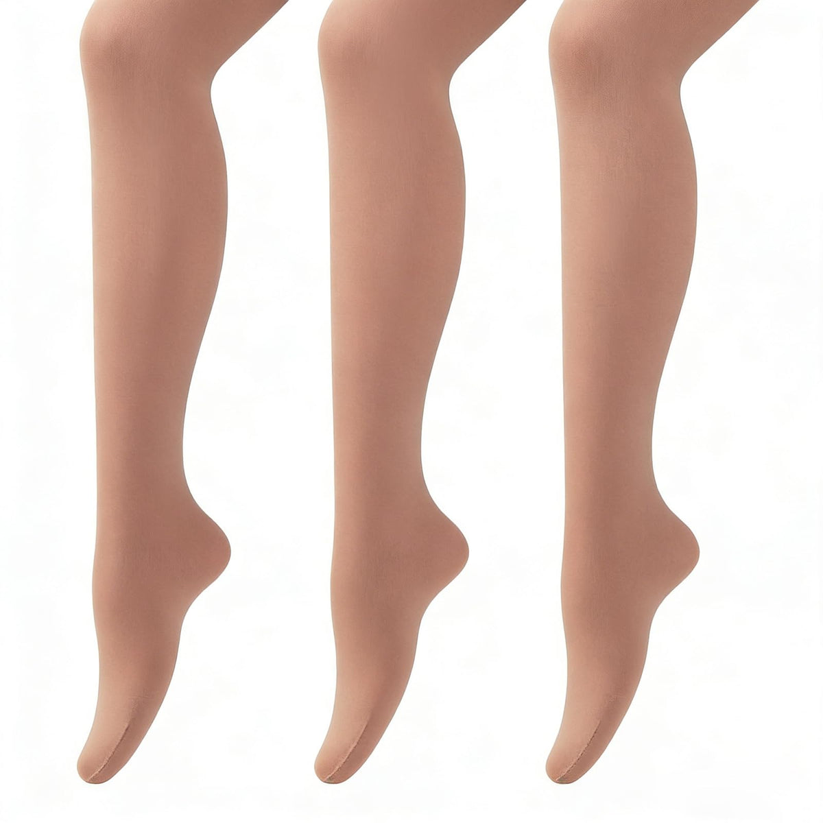 MANZI Womens Girls Solid Color Comfortable Convertible Ballet Tights 1-3 Pairs Pack