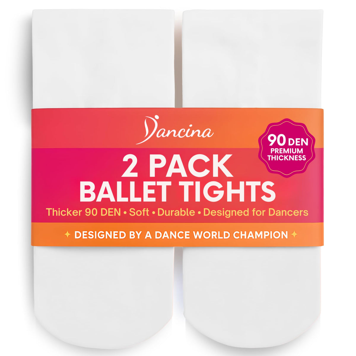 Dancina Girls Ballet Dance Tights Footed, Toddler to Teen Ages 2-14