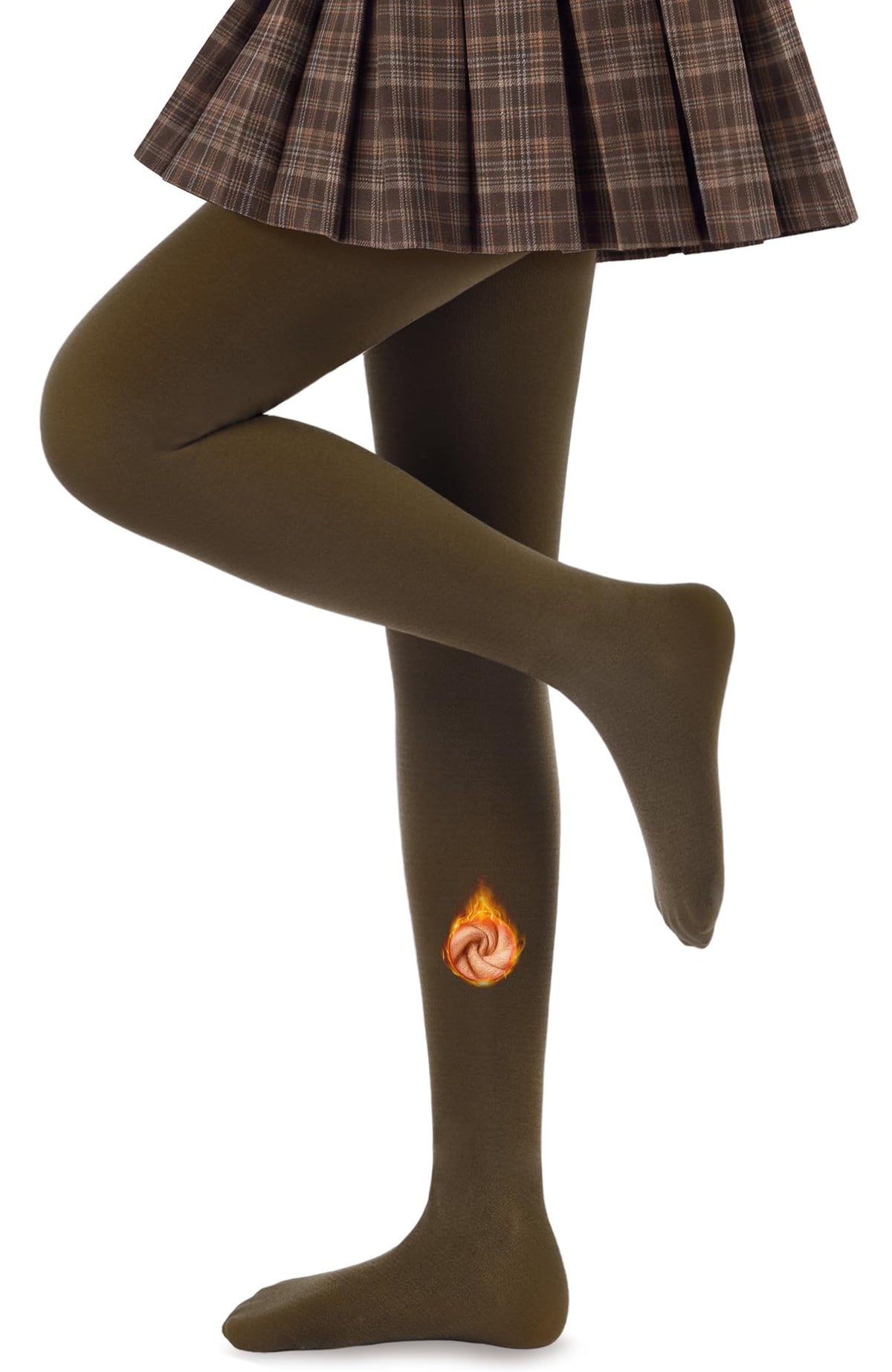 HONGTEYA Girls Fleece Lined Tights Kids Warm Thermal Winter Thick Leggings
