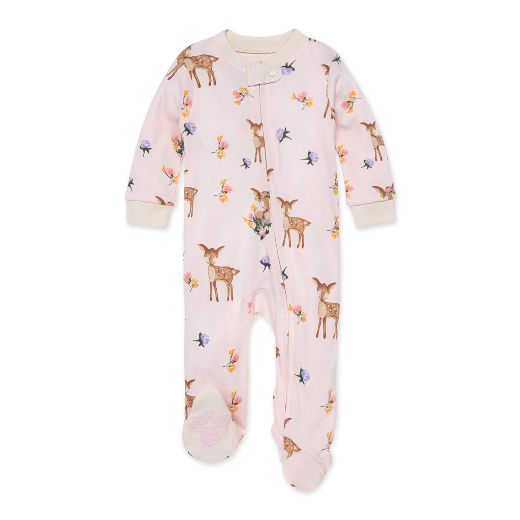 Burt's Bees Baby Boys Footless Pajamas, Sleep and Play Loose Fit, 100% Organic Cotton Soft One-piece PJs, Sizes NB to 6-9 Months