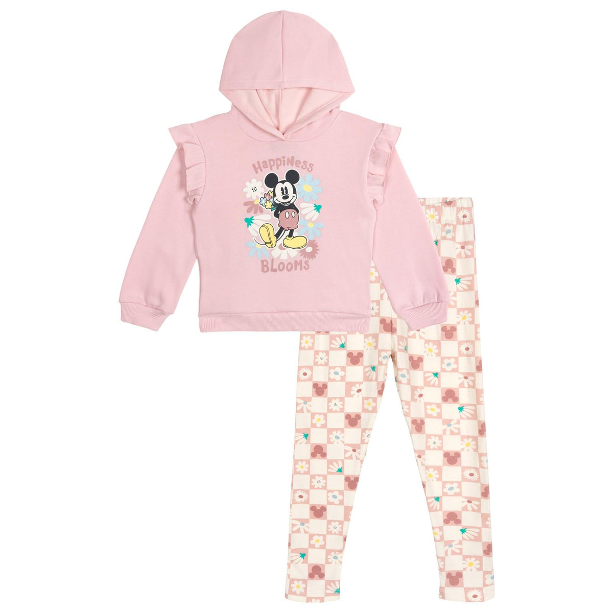 Disney Minnie Mouse Girls' 2-Piece Fleece Hoodie and Leggings Set