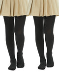 MANZI Fleece Lined Tights for Girls Thick Footed Girls Tights Age 2-10 Ultra-soft 2 Pairs 400-Denier