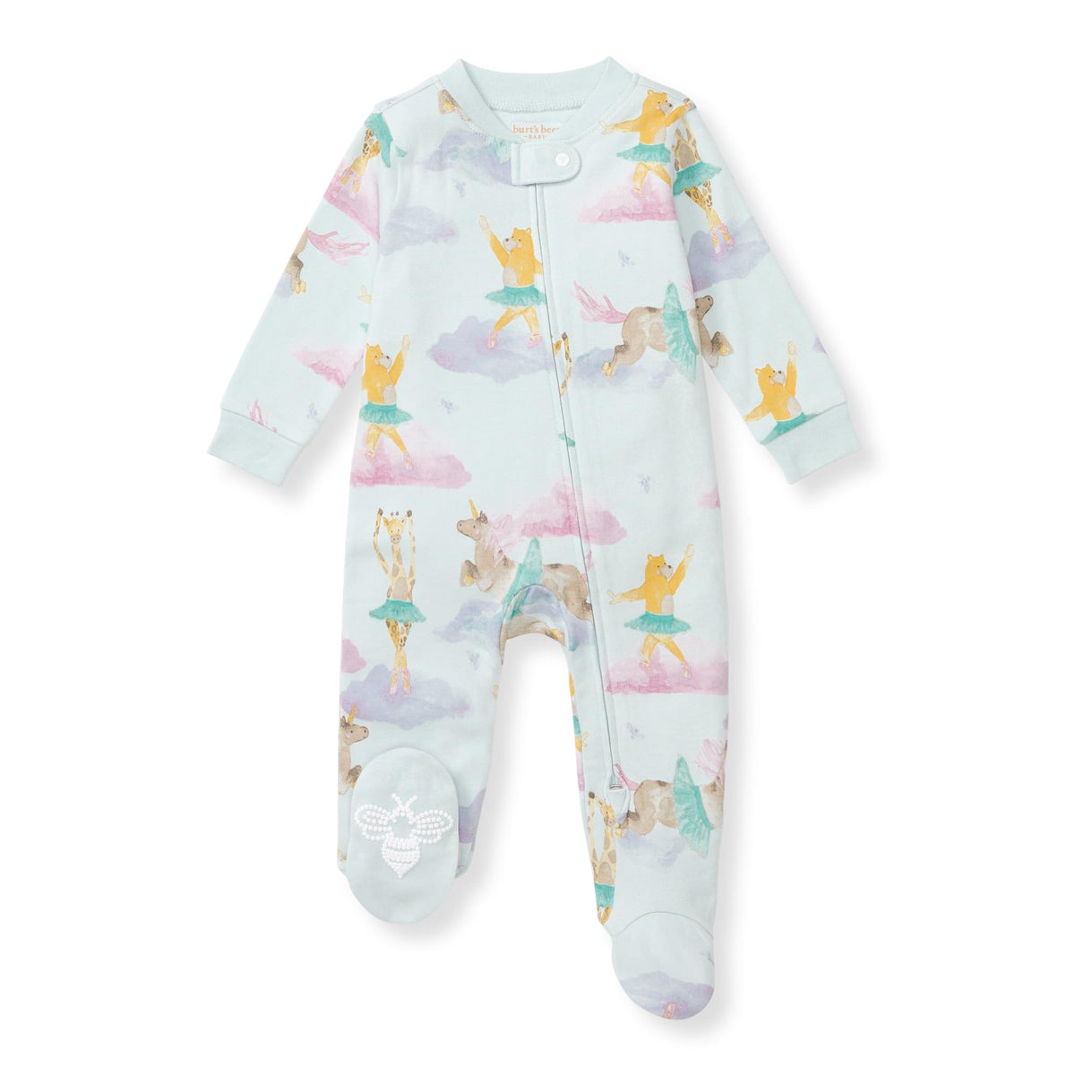 Burt's Bees Baby Boys Footless Pajamas, Sleep and Play Loose Fit, 100% Organic Cotton Soft One-piece PJs, Sizes NB to 6-9 Months