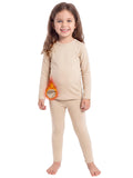 Toddler Fleece Lined Thermal Underwear Set Base Layer Long Johns for Kid ﻿