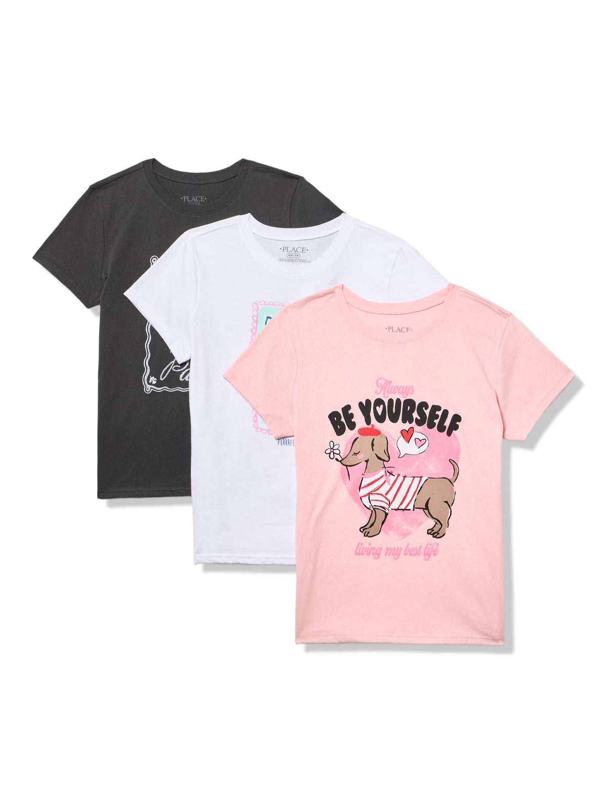 The Children's Place Girls' Unicorns,Butterfly Short Sleeve Graphic T-Shirts,3 Pack