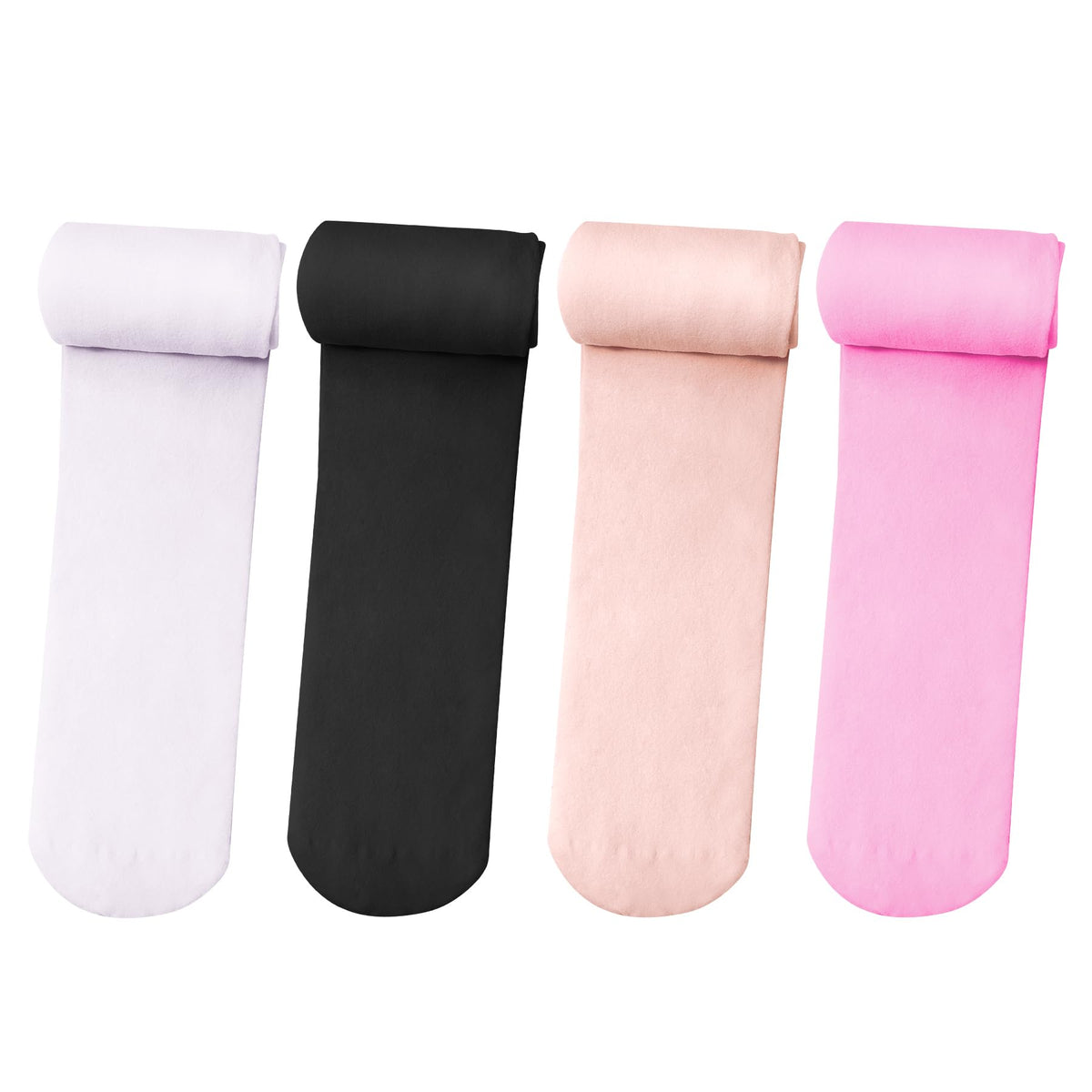 Zando 4 Pairs Ballet Tights for Girls Opaque Soft Velvet Girls Tights 1-14Y