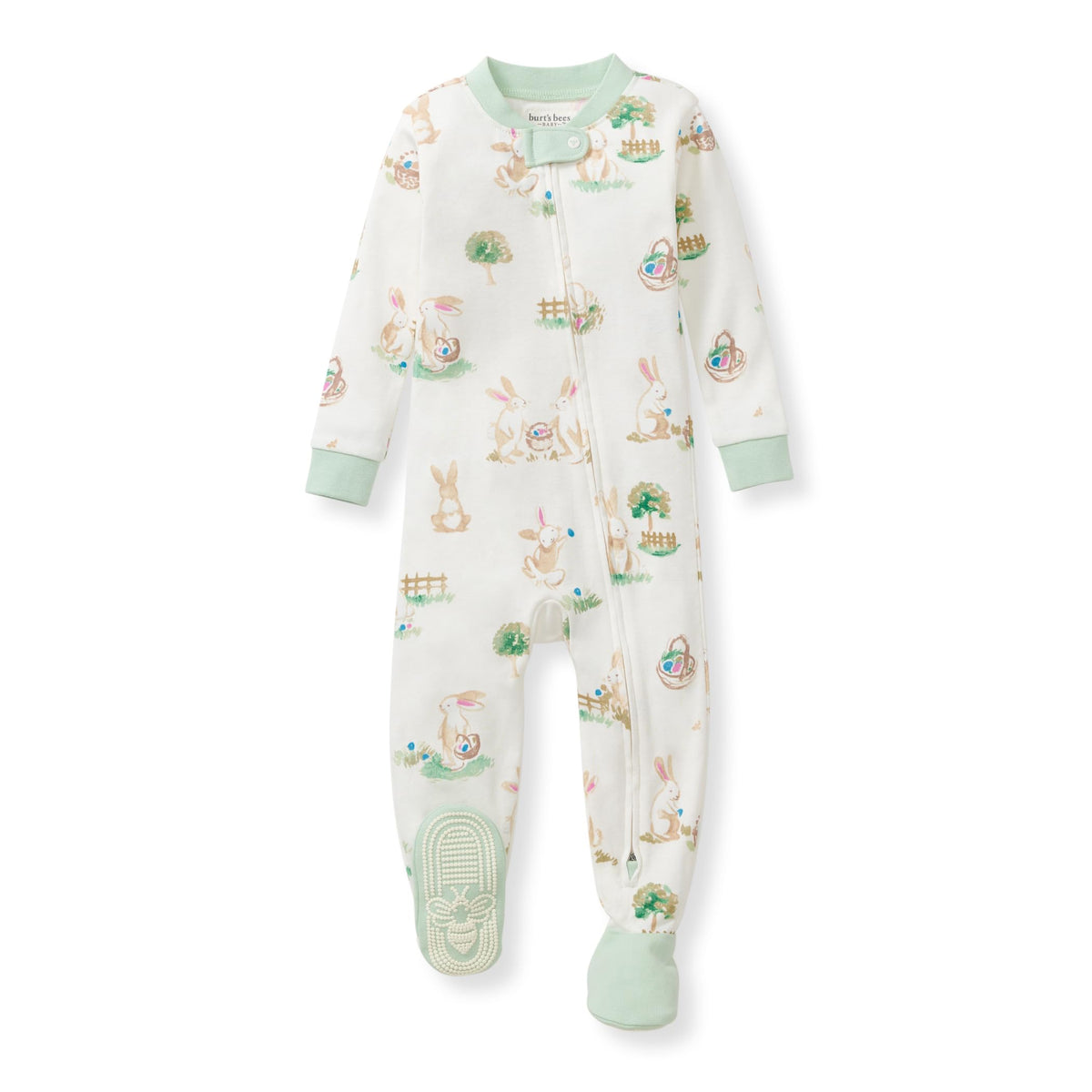 Burt's Bees Baby Boys Footless Pajamas, Sleep and Play Loose Fit, 100% Organic Cotton Soft One-piece PJs, Sizes NB to 6-9 Months