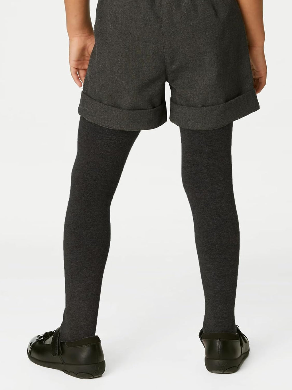 COTTON DAY Kids Girls School Dress Cotton Tights Black White Gray Navy