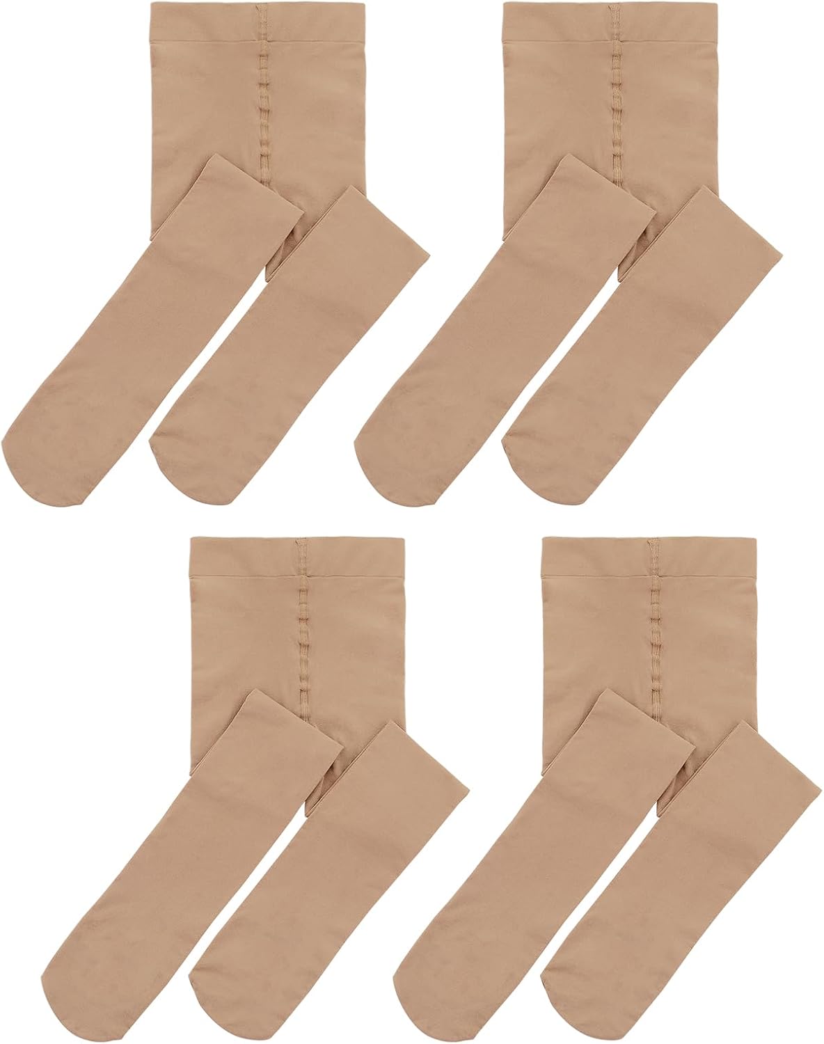Century Star 4 Pairs Tights for Girls-Soft Footed Ballet Dance Toddler Tights Stockings School Uniform Kids Leggings