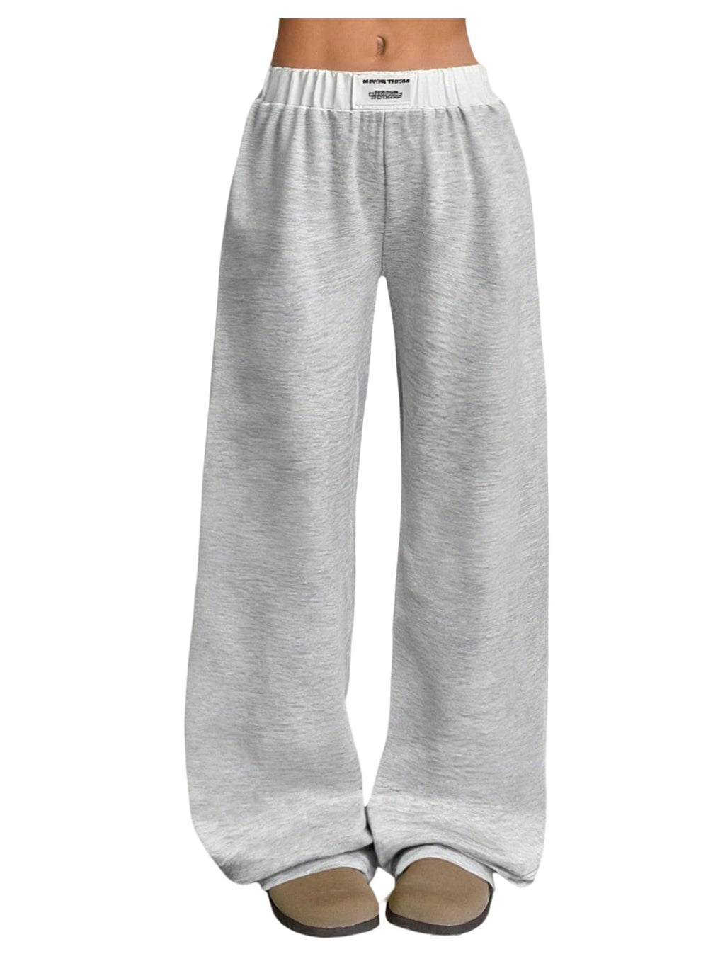 RoseSeek Girl's Wide Leg Baggy Sweatpants Patched Track Pant Joggers Trendy