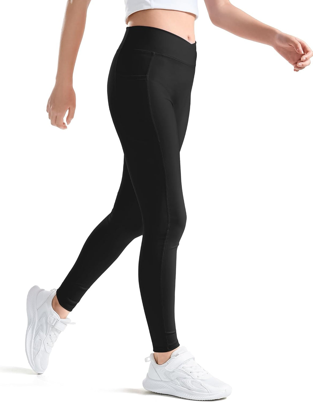 KEREDA Girls Athletic Leggings High Waist for Kids Teen Girls Yoga Pants