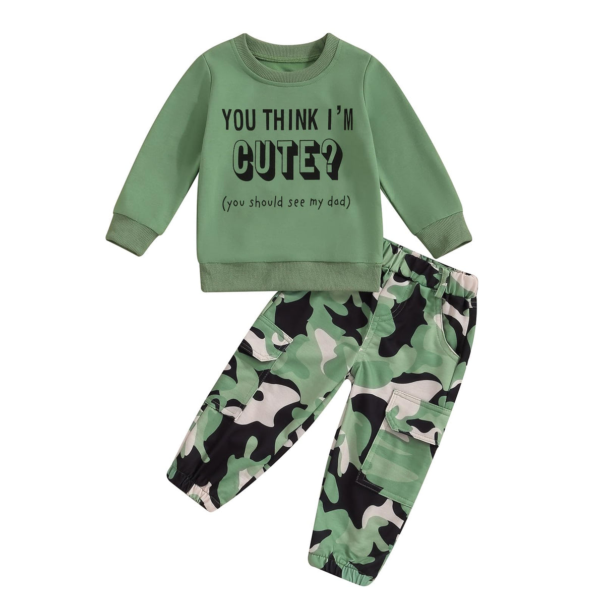 Toddler Girls Clothes 1T 2T 3T 4T 5T Fall Outfits Sweatshirt Camo Pants Set