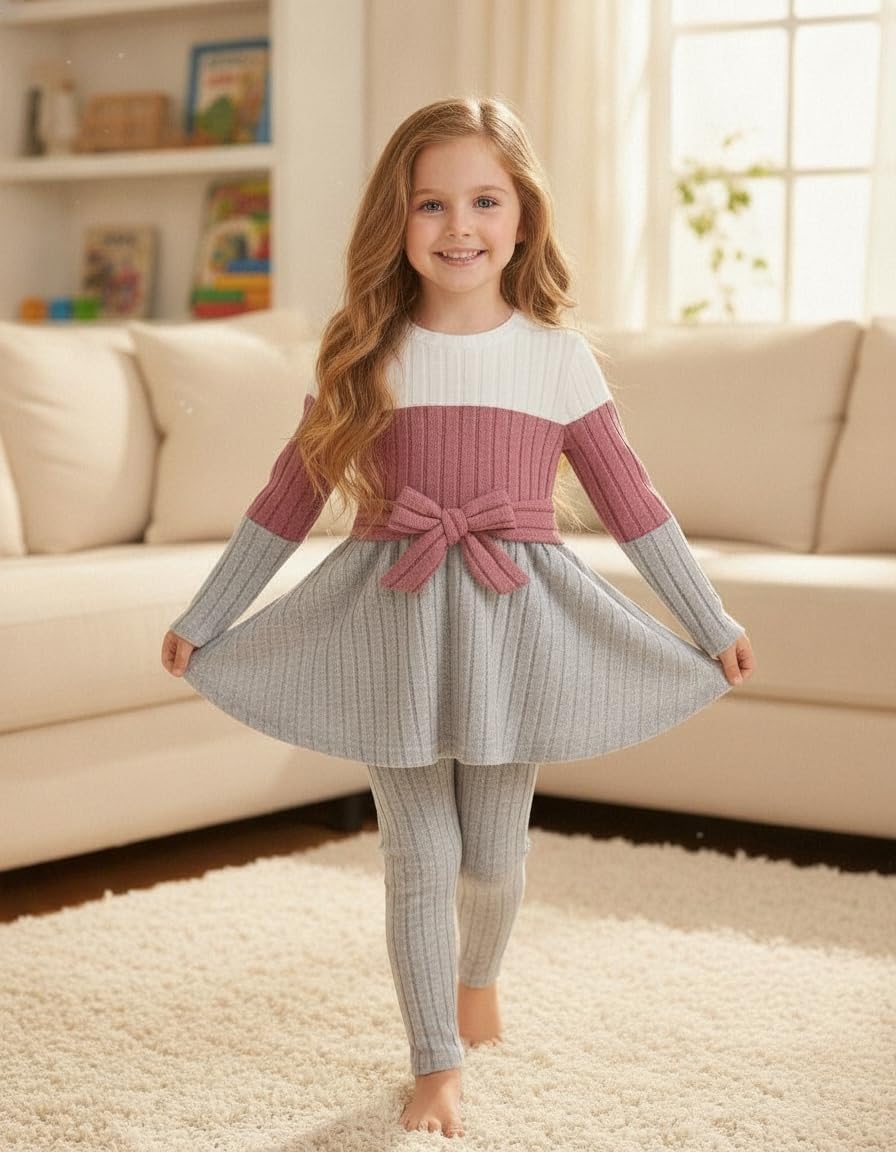 Toddler Girl Clothes Color Block Fall 2 Piece Outfit for Girls
