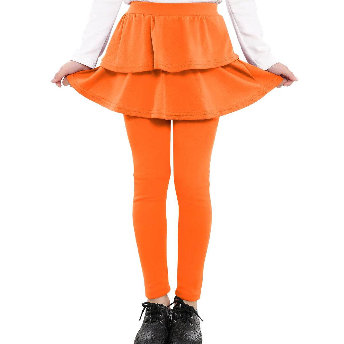 Auranso Girls Leggings School Unifrom Pants Kids Clothes with Tutu Skirts