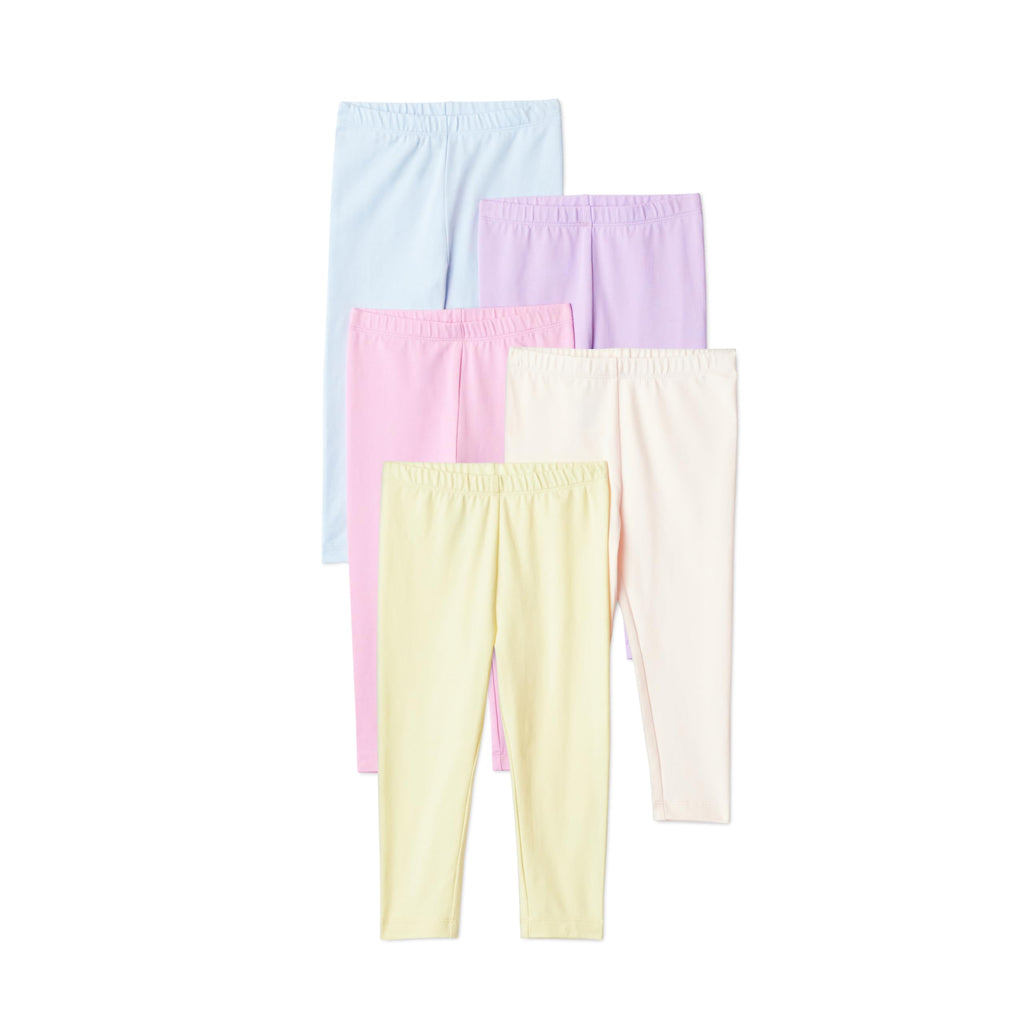 Amazon Essentials Girls' Cotton Stretch Leggings, Multipacks