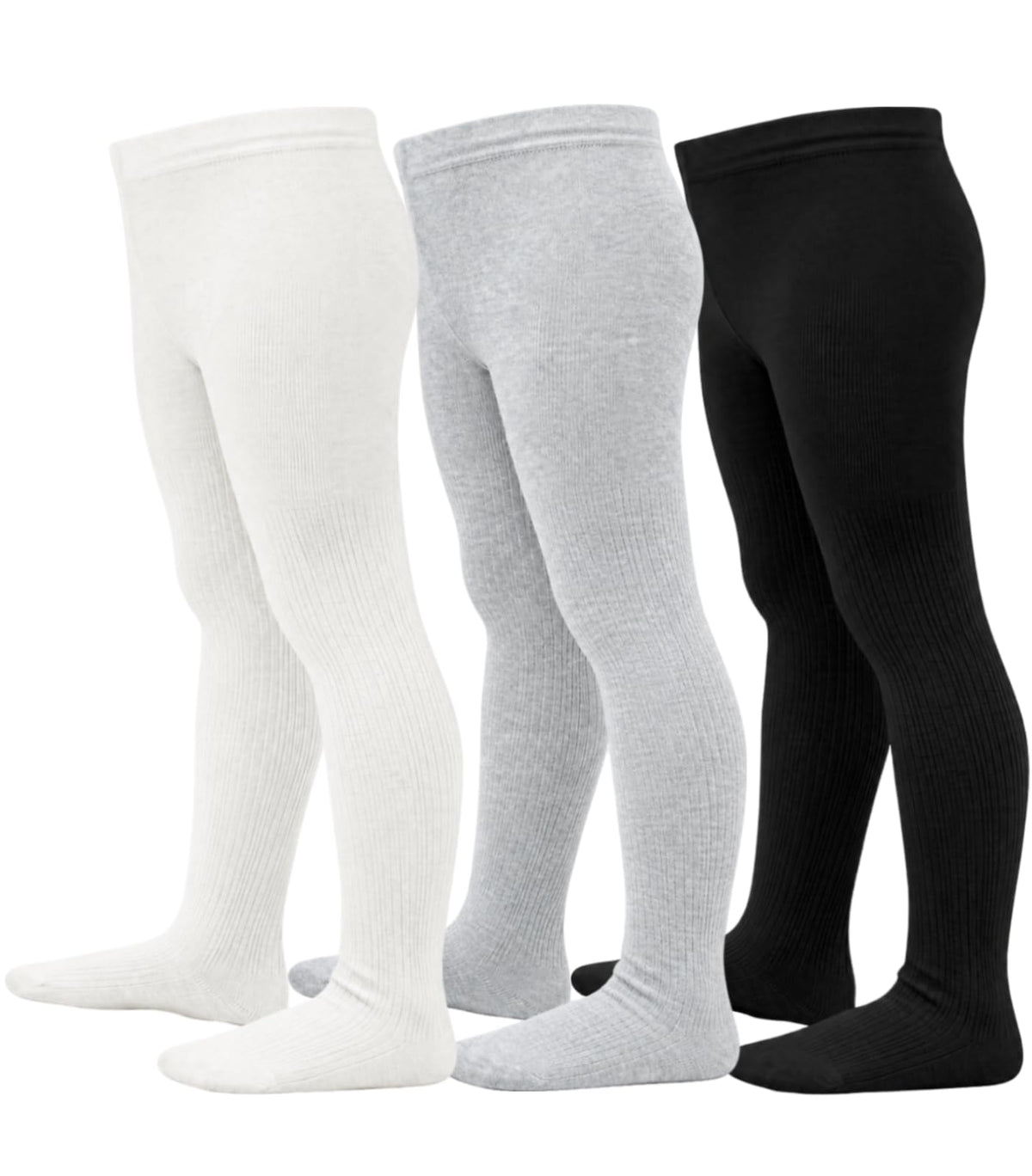 Girls Ribbed & Cable Knit Tights Cotton Seamless Dress School Leggings