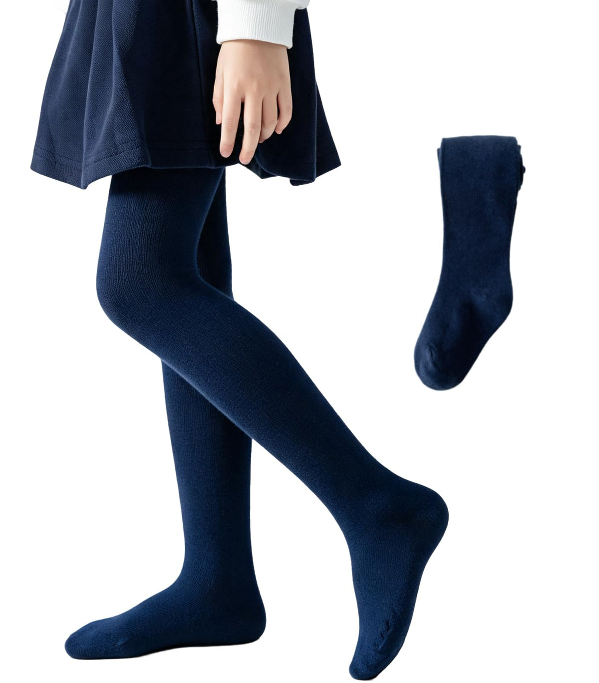 Girls Tights Cotton Seamless Toe School Uniform Stockings Ages 2-10