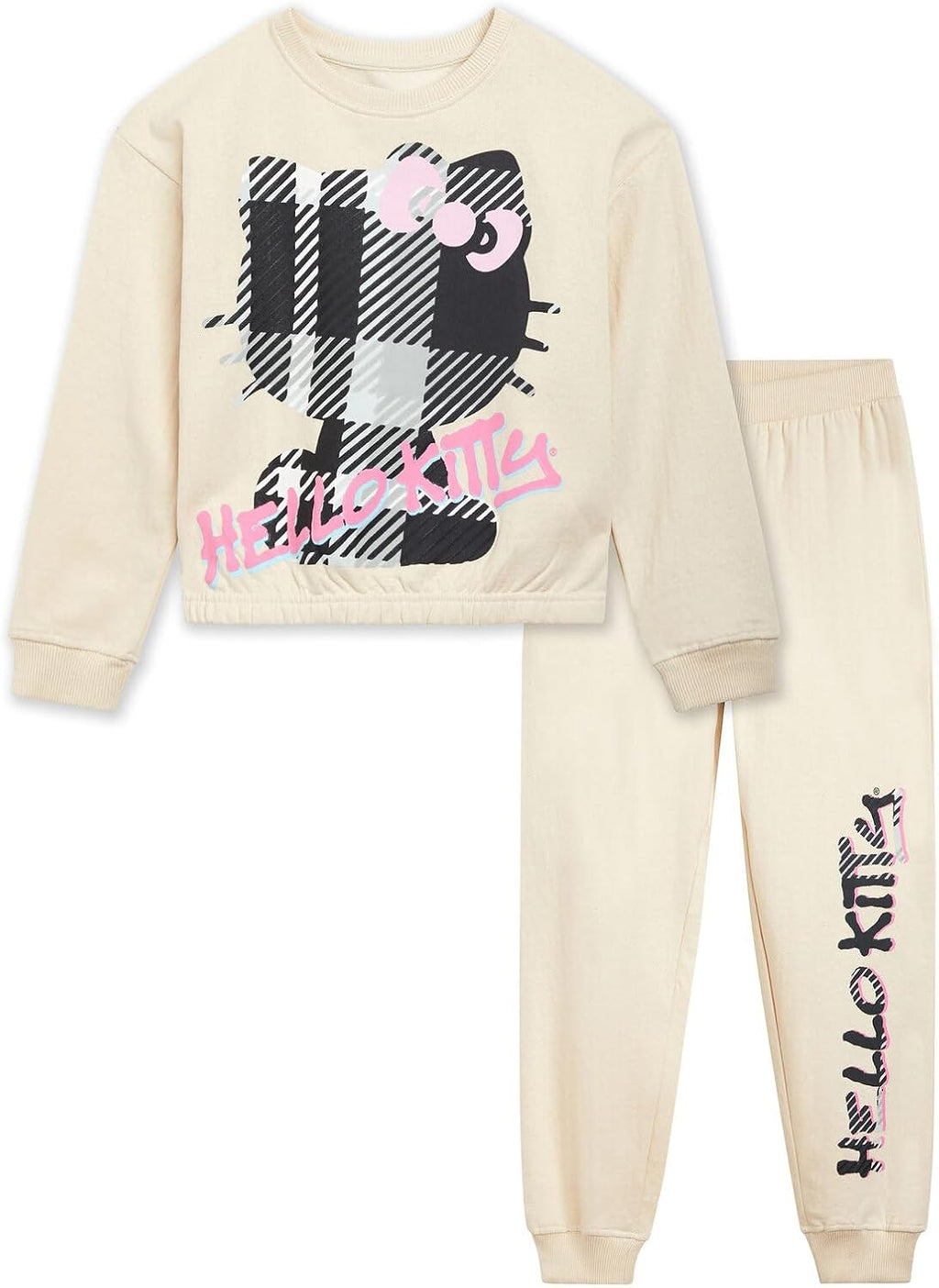 Hello Kitty Girls' Fleece Sweatshirt and Pants Set Toddler to Big Kid