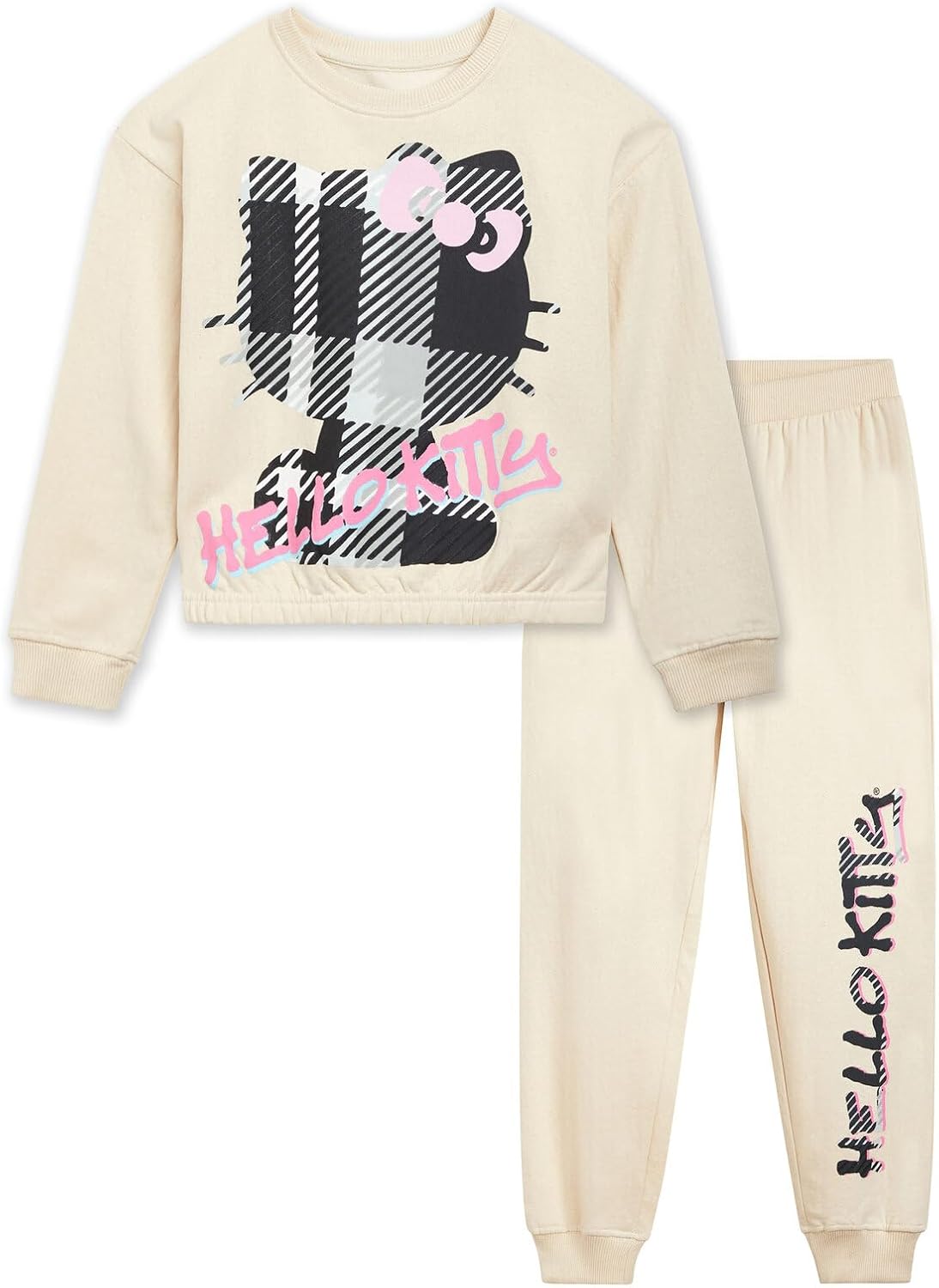 Hello Kitty Girls' Fleece Sweatshirt and Pants Set Toddler to Big Kid
