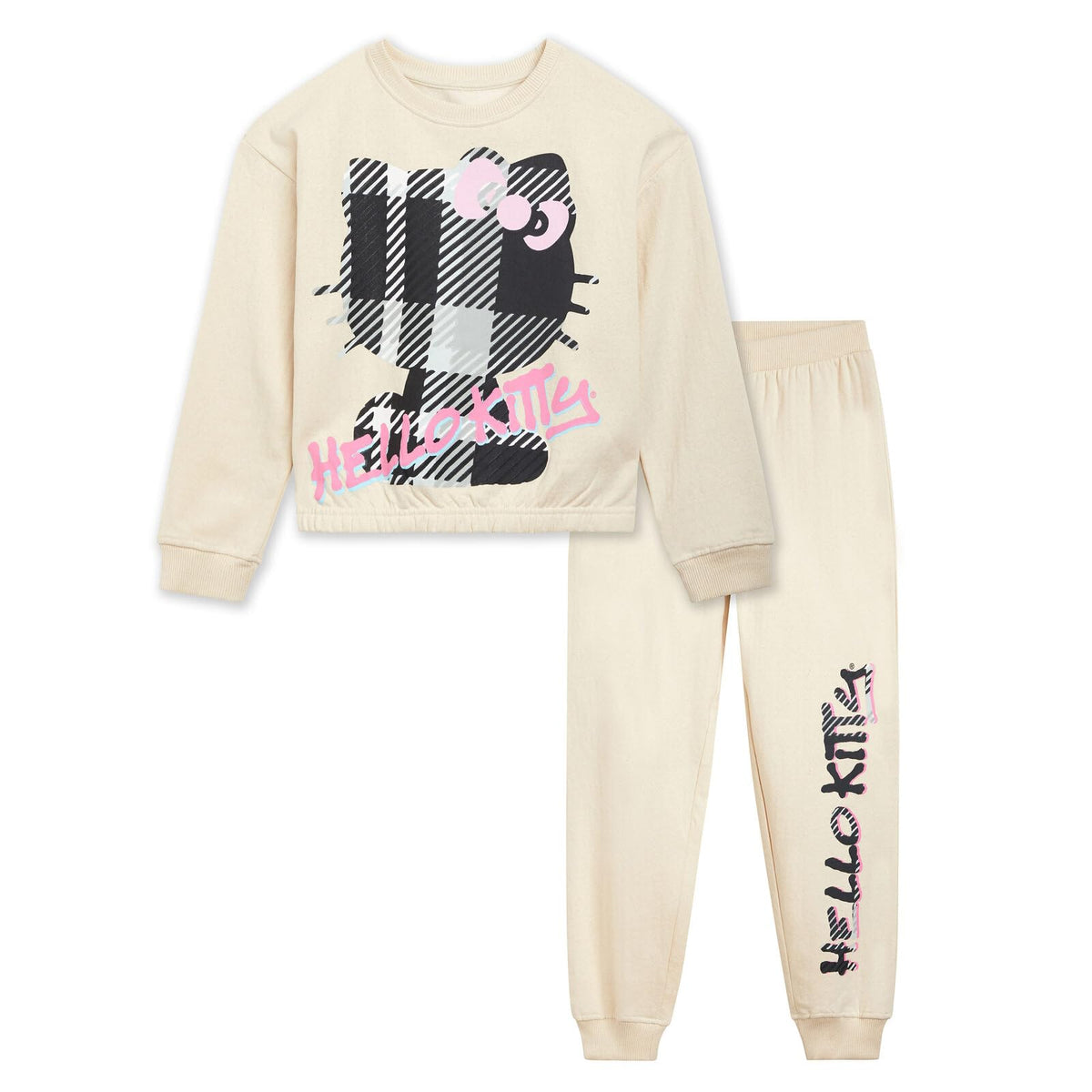 Hello Kitty Girls' Fleece Sweatshirt and Pants Set Toddler to Big Kid