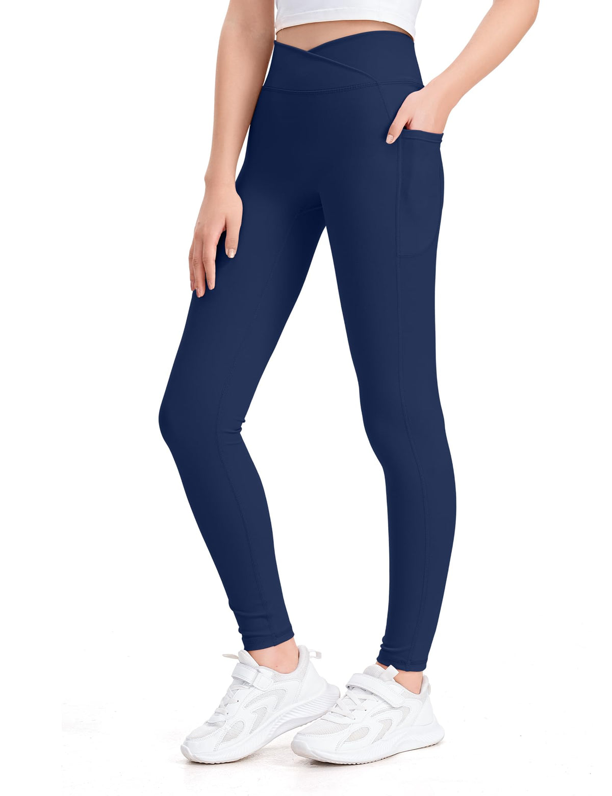 KEREDA Girls Athletic Leggings High Waist for Kids Teen Girls Yoga Pants