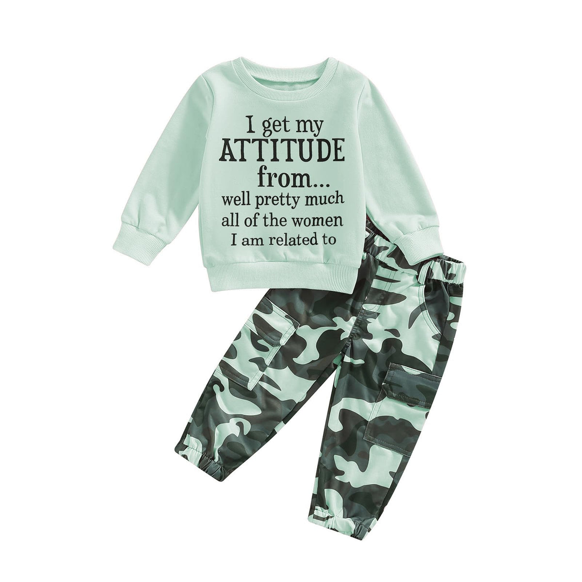 Toddler Girls Clothes 1T 2T 3T 4T 5T Fall Outfits Sweatshirt Camo Pants Set