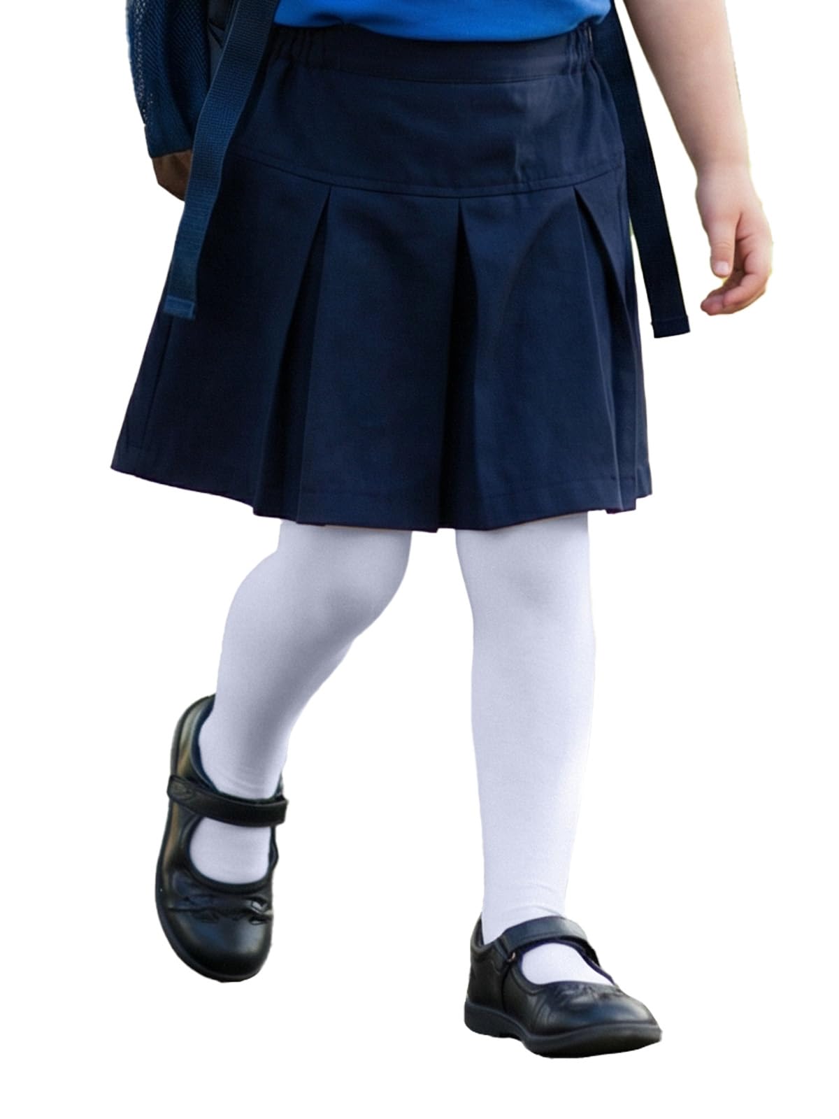 COTTON DAY Kids Girls School Dress Cotton Tights Black White Gray Navy