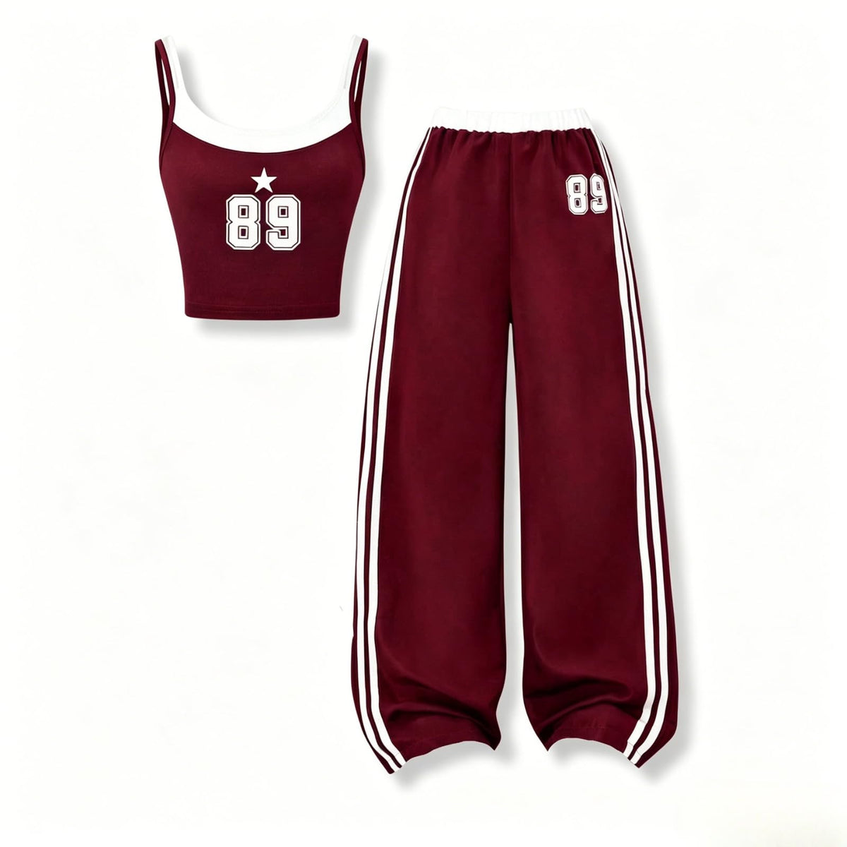 Girls Clothes 2 Piece Camisole Tank Tops & Wide Leg Pants Summer Active Outfits for Teen Girls Size 7-14Y