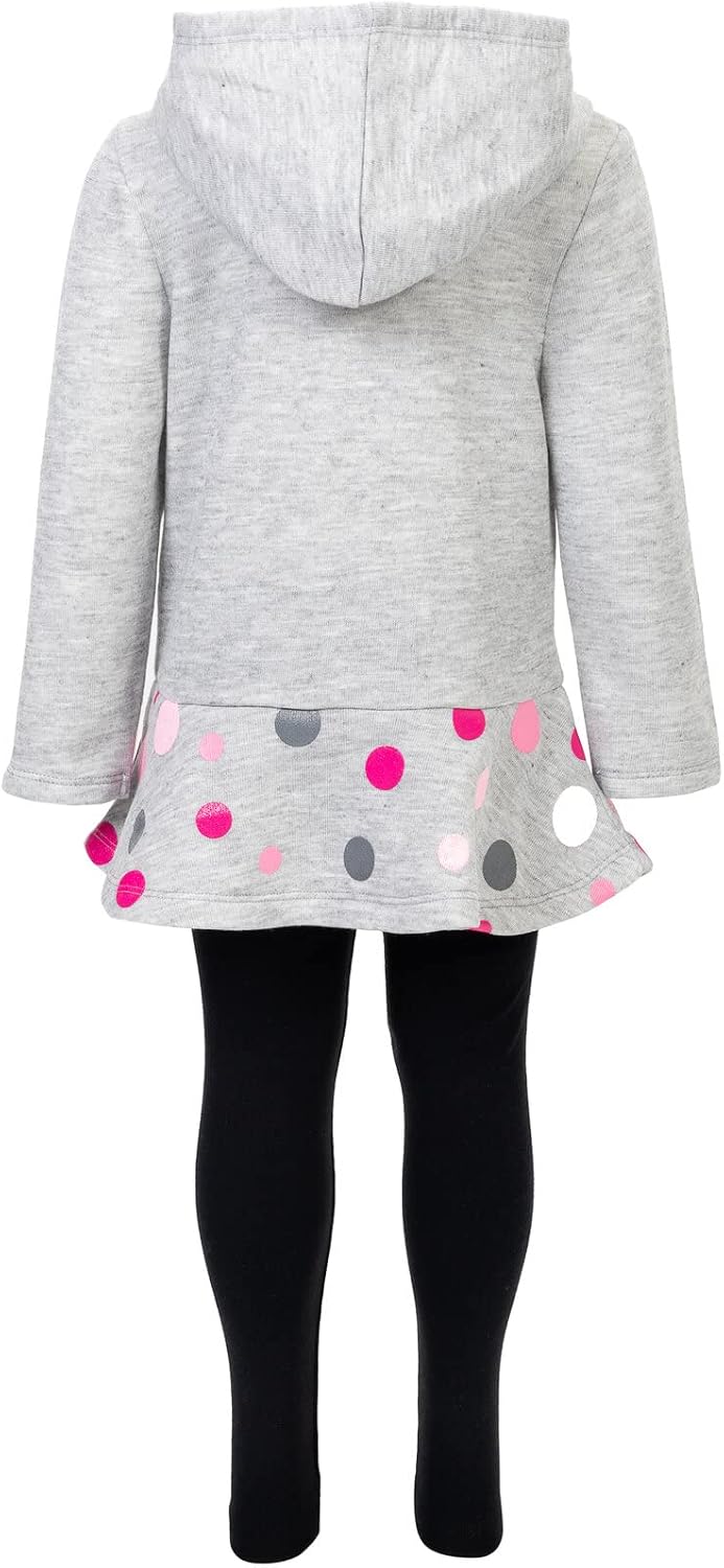 Disney Minnie Mouse Girls' 2-Piece Fleece Hoodie and Leggings Set