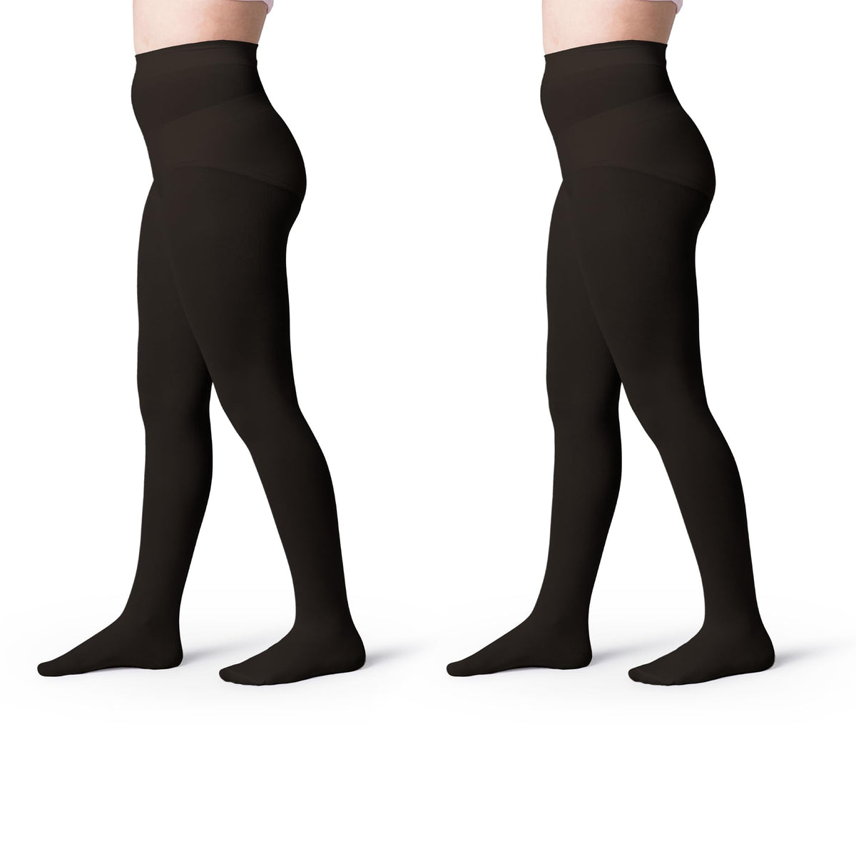 Silky Toes Girls Opaque Microfiber Tights 1-2 Pairs Black White or Colored Nylon Stockings for Kids - ballet footed tights