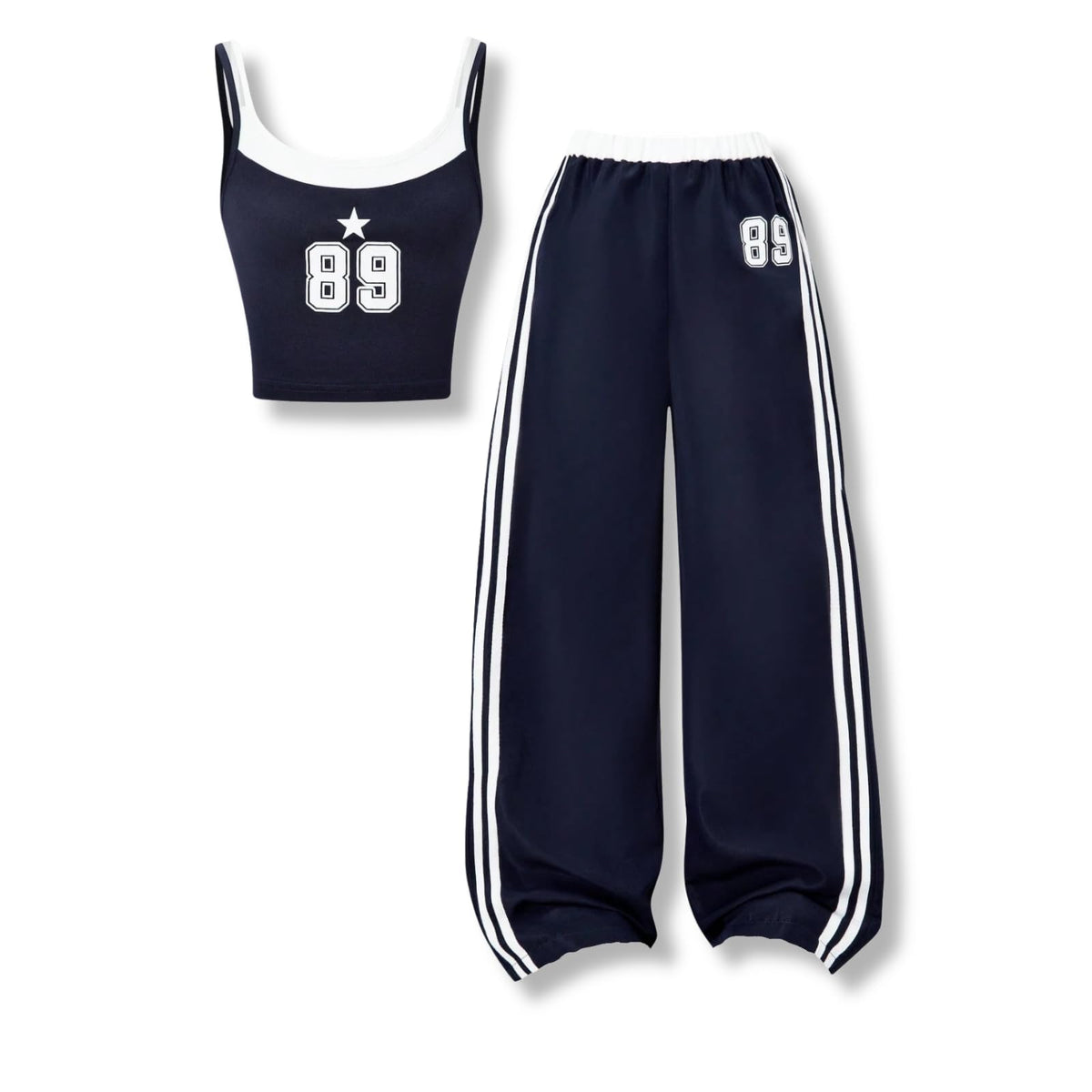 Girls Clothes 2 Piece Camisole Tank Tops & Wide Leg Pants Summer Active Outfits for Teen Girls Size 7-14Y