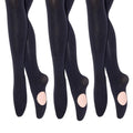 MANZI 1-3 Pairs Women's Girl's Dance Tights Convertible Transition Ballet Tights 40D