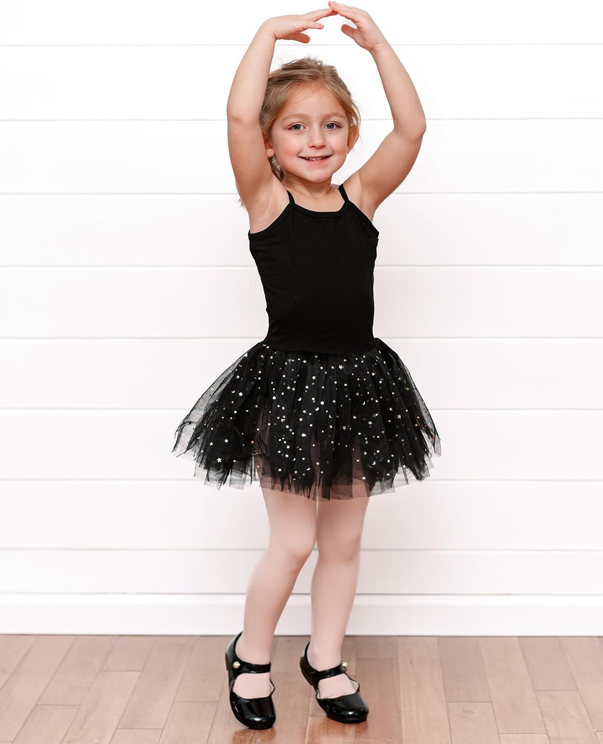 Stelle Girls' Footed Ballet Tights for Dance Class Toddler Kids 2T-15Y