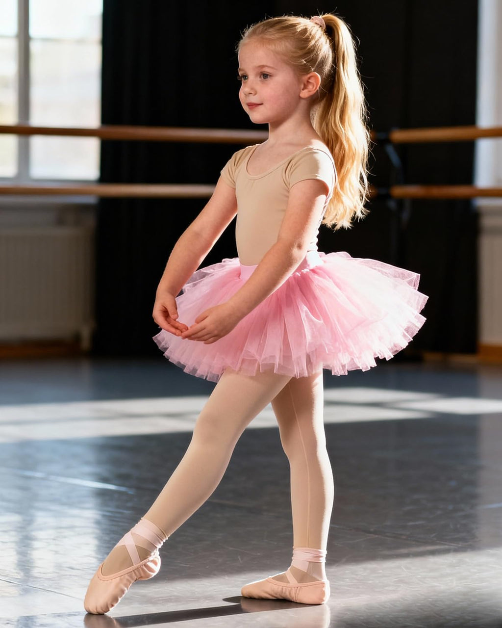 Century Star 6 Pairs Girls Ballet Dance Tights Footed Stockings 1T-12Y